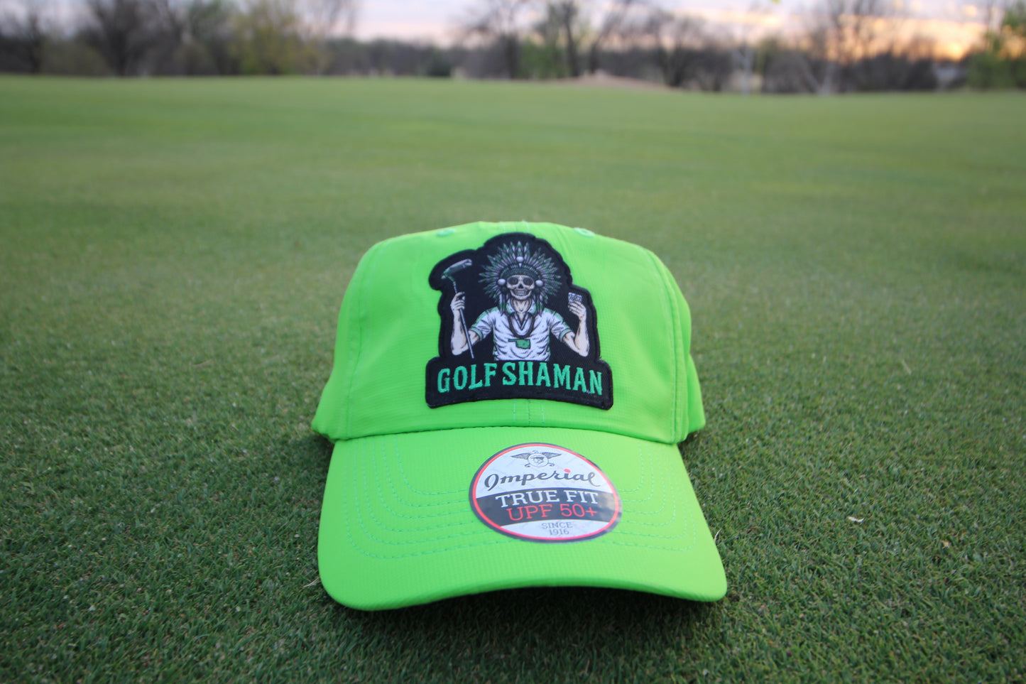 Golf Shaman Green Dad Golf Hat